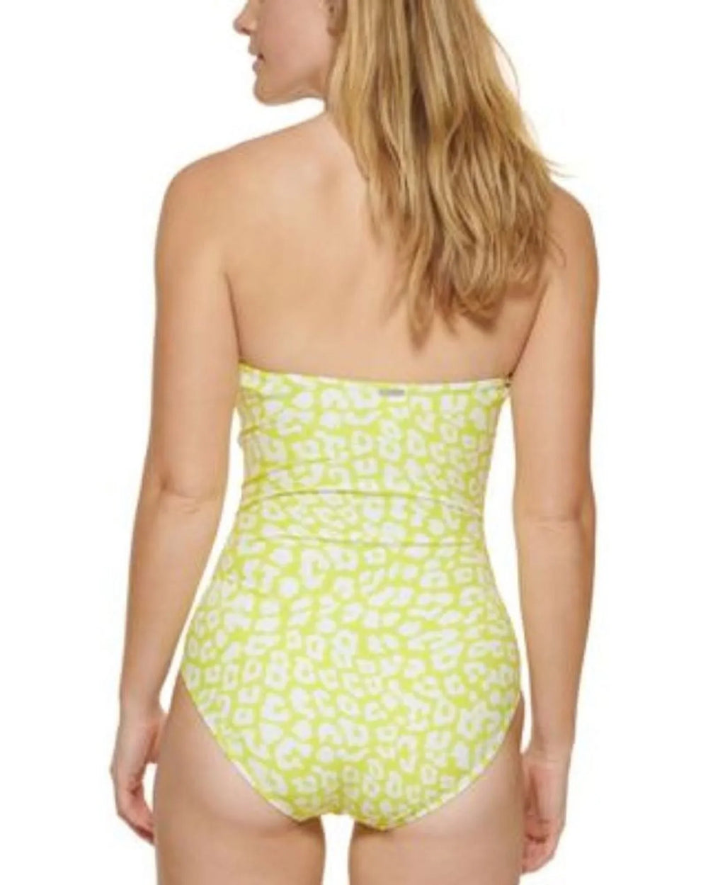 US Tummy-Control LIGHT Klein Swimsuit, YELLOW 18 Calvin LEOPARD One-Piece