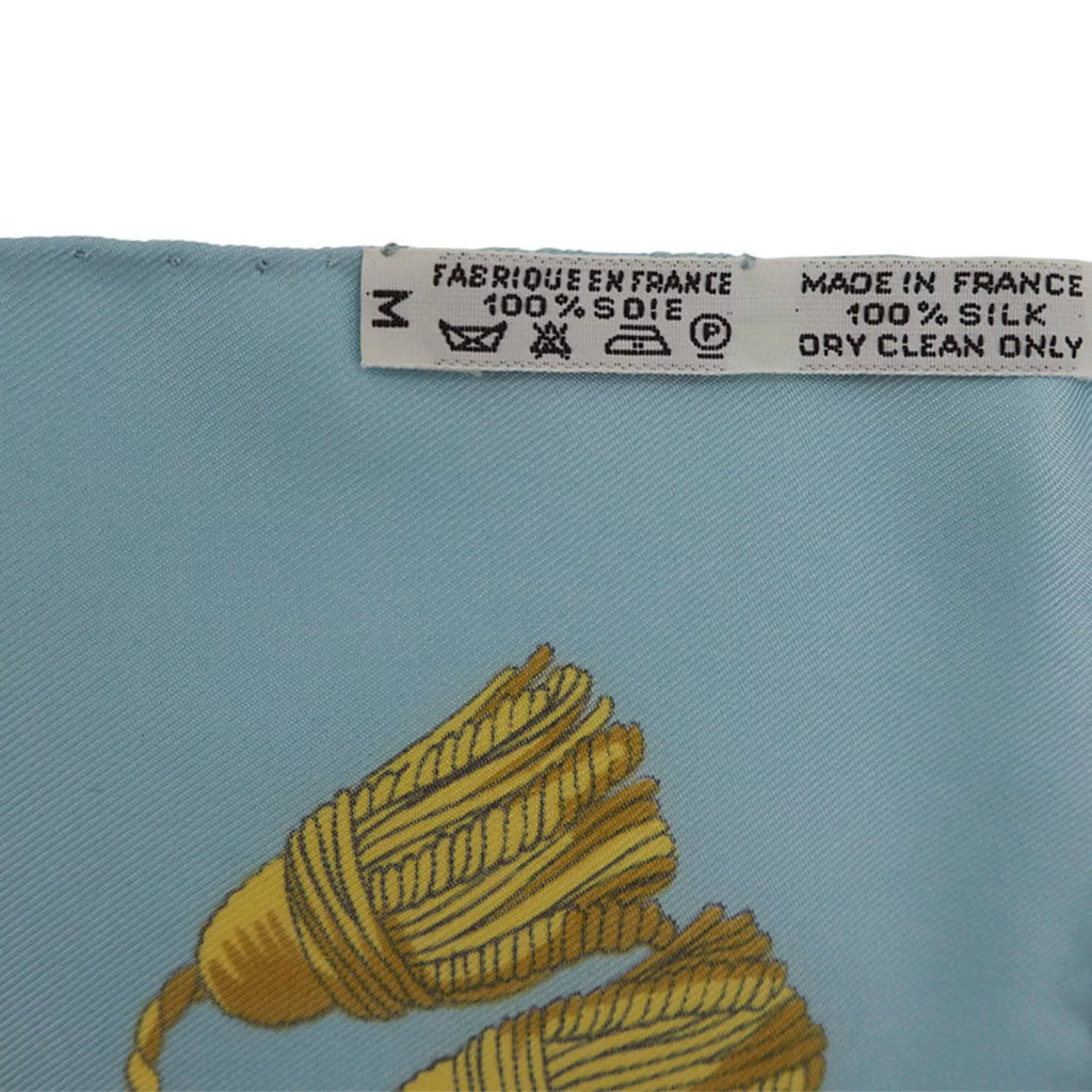 New) (Like Hermes Blue Scarf Light Silk Pre-Owned
