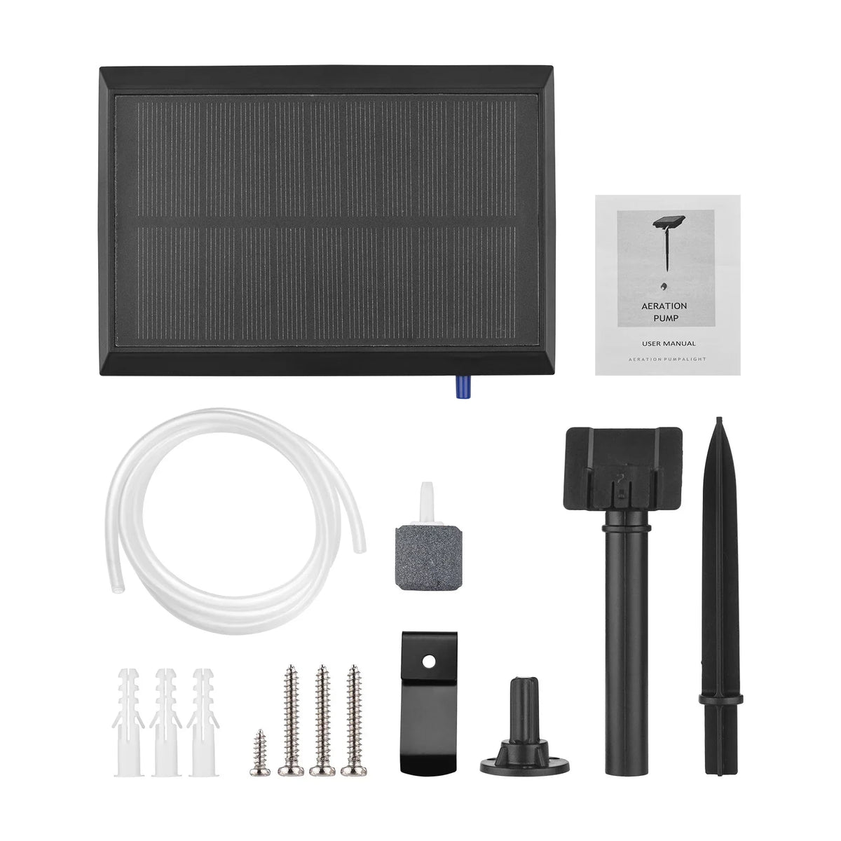 Rechargeable Pond Pump Circulation & Fishing Tranportation Air Fish Small Air Pump Bubble Aquarium Stone Solar Garden L Ponds Oxygenator Fish for 5.5V Aerator Pools with 1.5W