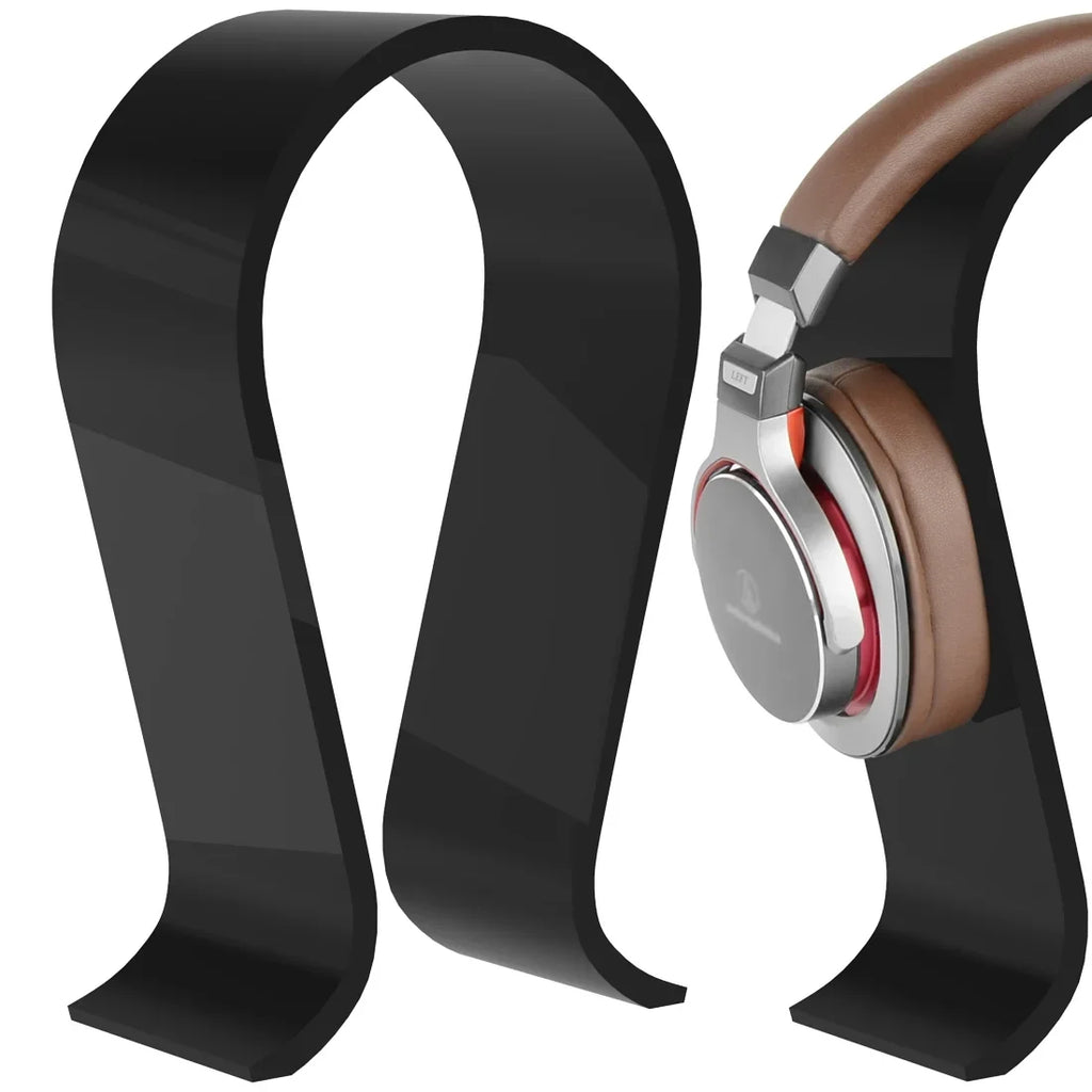 Geekria Omega Hanger , Headphones, AKG, Display JVC, Gaming Bang Stand, Headphone Over-Ear Acrylic for , Headsets (Black) Stand Compatible with Sennheiser, & Olufsen Desk Headset
