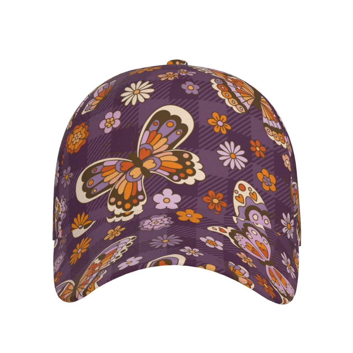 Adjustable Activities Butterflys) Seasons dimension and Cap Running for Plaid Workouts exterior Baseball Dad and Balery All Hat(Buffalo