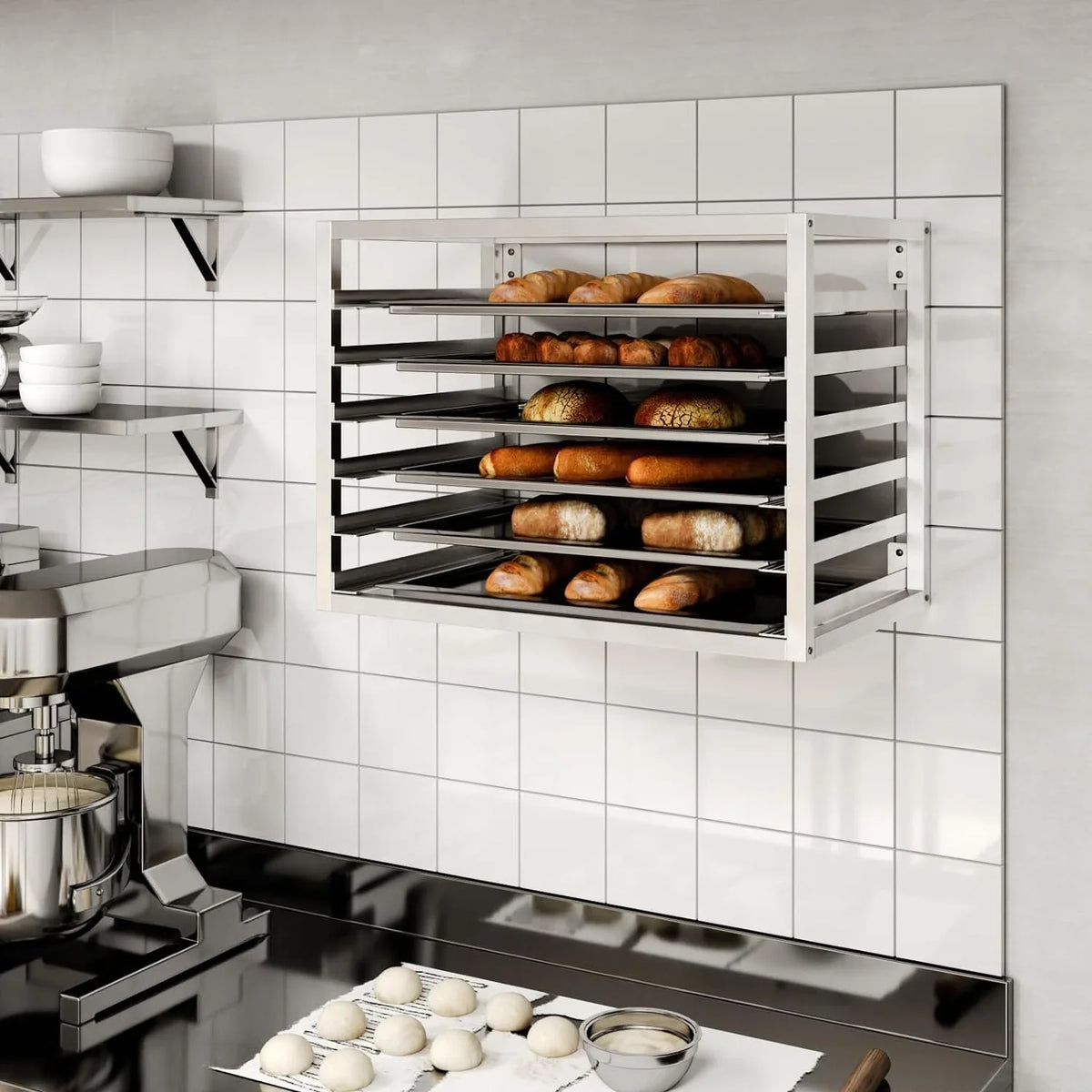 28" Pan Rack Wall Sheet 21". x Pans. x Sheet/Bun Mounted Fits Full-dimension - 18" 6