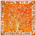 Square Womens Feeling For Orange Scarfs Cotton Polyester Silk Shawl