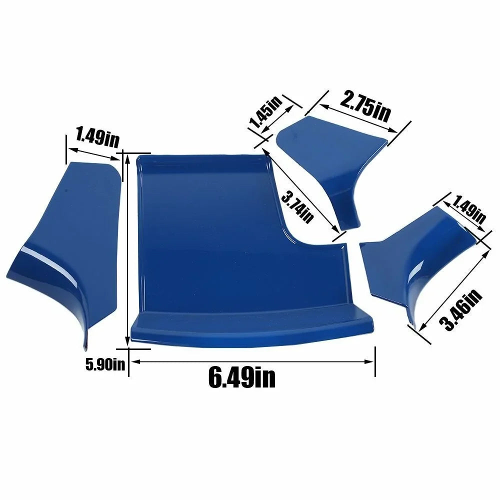 Shift Blue Gear Panel Center Teledu ABS Trim Storage Console