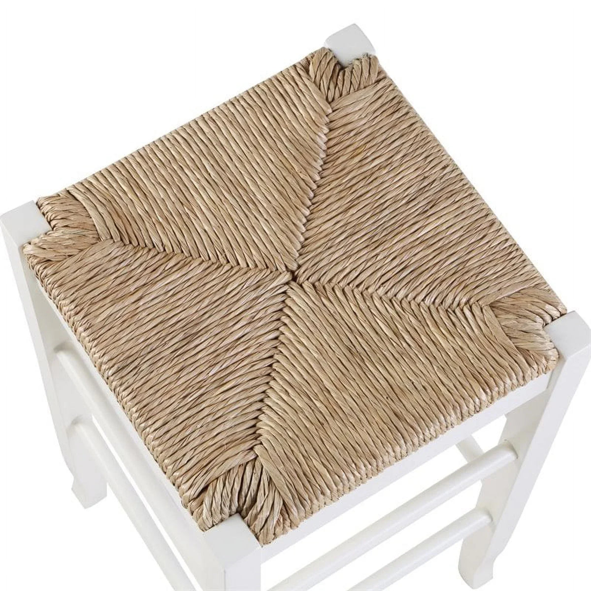 Rush - Stationary in of Home White Bar 2 29" Stool Set Square Square