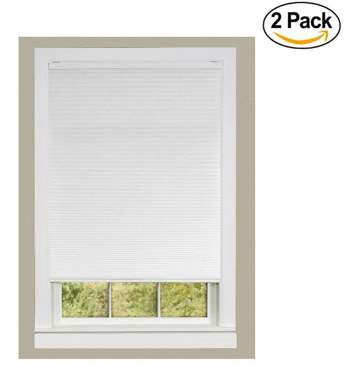 Pleated Home Honeycomb 29 (Set 2) of by Window Achim Shade, 64-Inch, White Furnishings Cordless