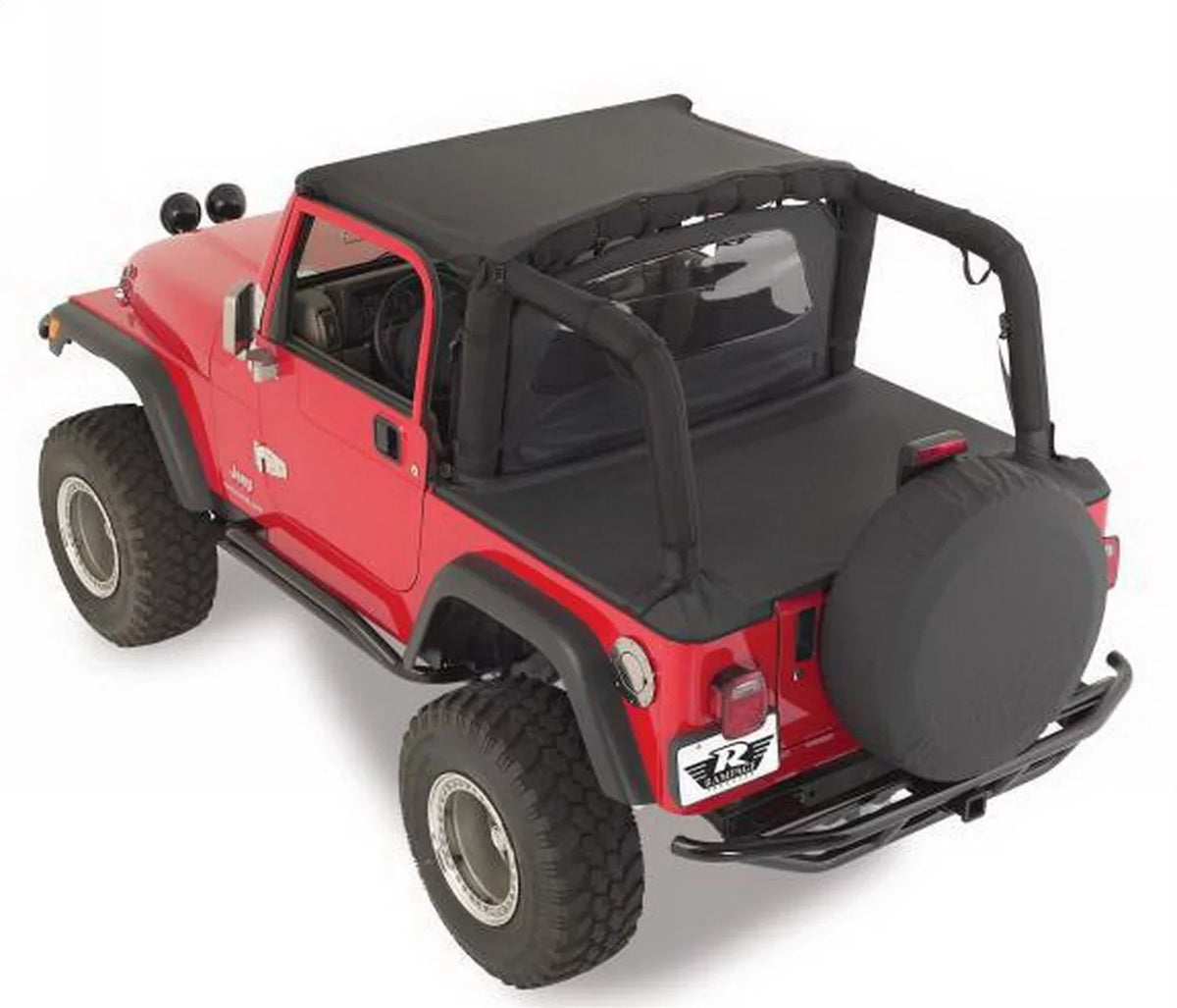 Tonneau Black Rampage 721015 Wrangler Denim YJ, Cover RealTruck For Jeep 1992-1995 by