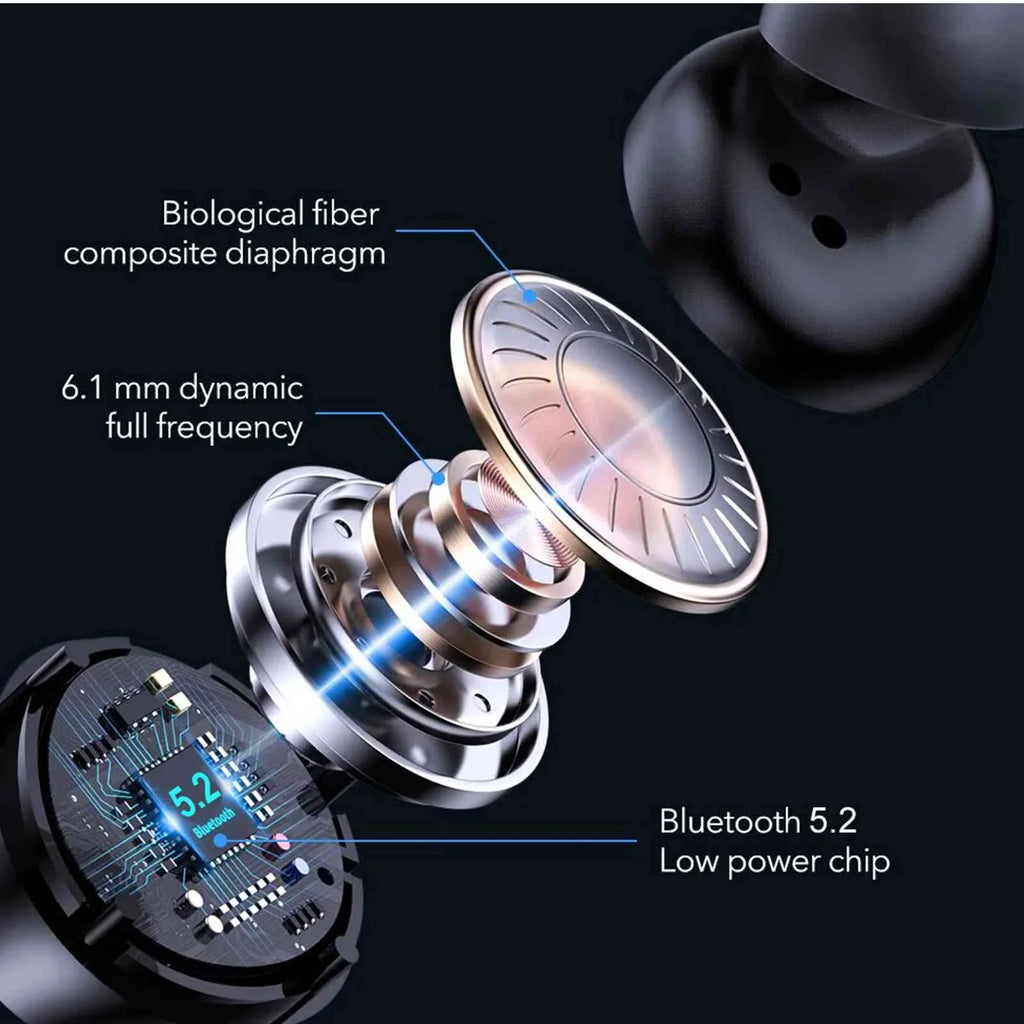 5.2 Bluetooth Dual Charging liquid Wireless Balanced, Compatible Bass + Case, True Connection, with Youth IPX5 Bluetooth Z6 UrbanX Resistance, Connect, Lenovo Black, Earbuds Boost