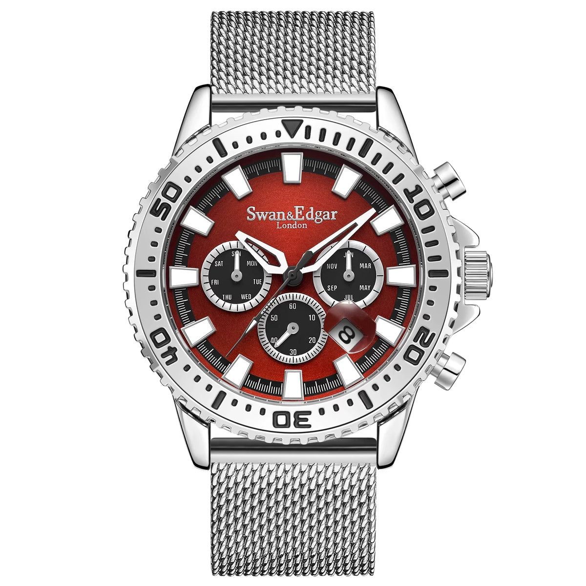 Master Automatic Hand Steel & Assembled Red Limited Edition Edgar Swan