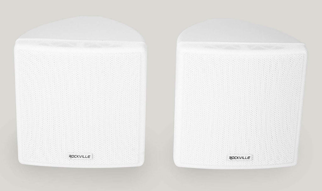 Cube Speakers White JBL 3.5" Commercial Restaurant/Bar/Cafe Amplifier+(8) for