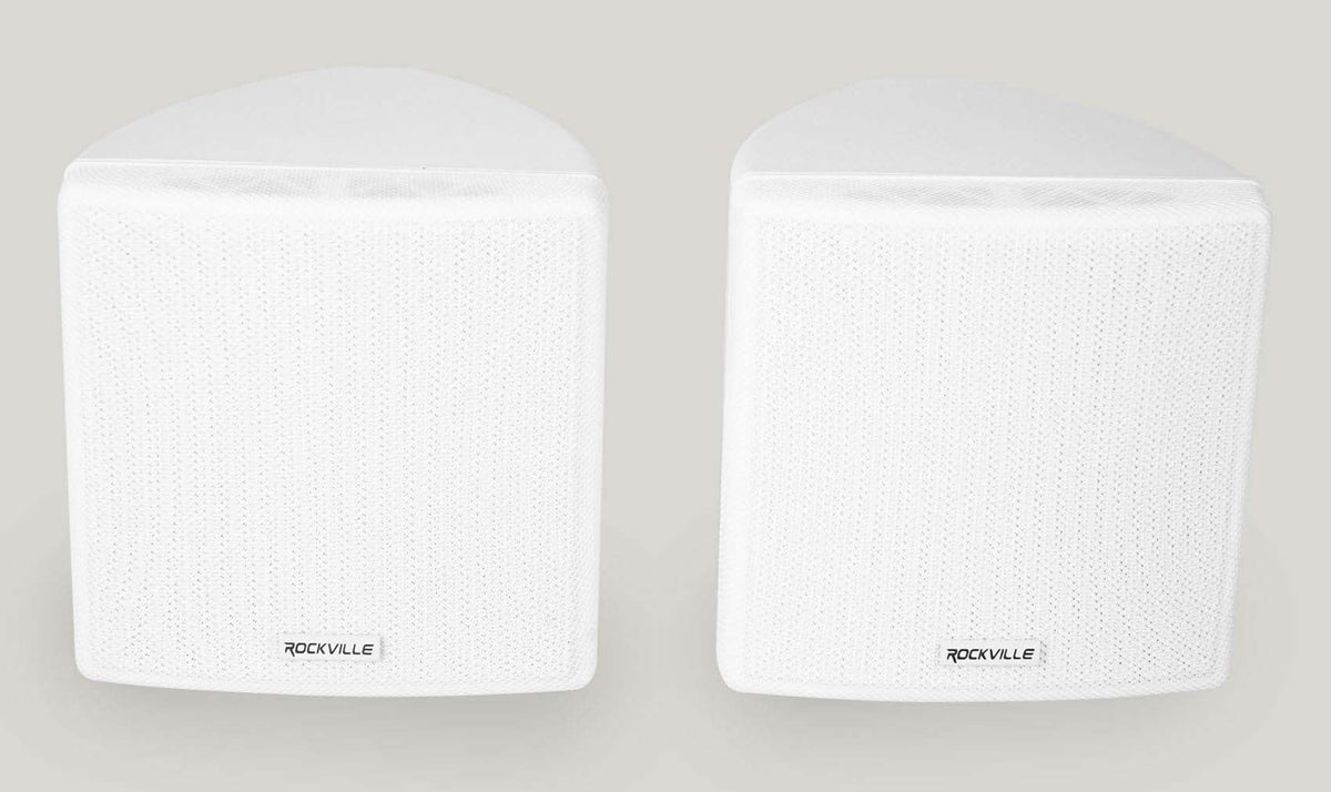 Cube Speakers White JBL 3.5" Commercial Restaurant/Bar/Cafe Amplifier+(8) for