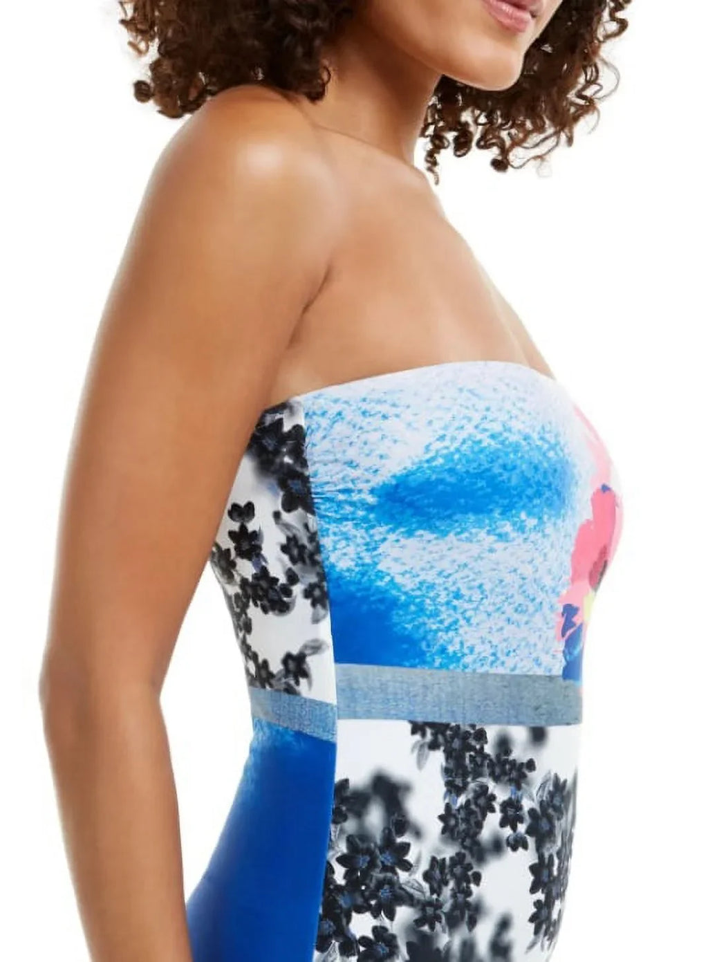 ATLANTIS US Swimsuit, Calvin MULTI 16 NEON Klein One-Piece STRIPES Bandeau
