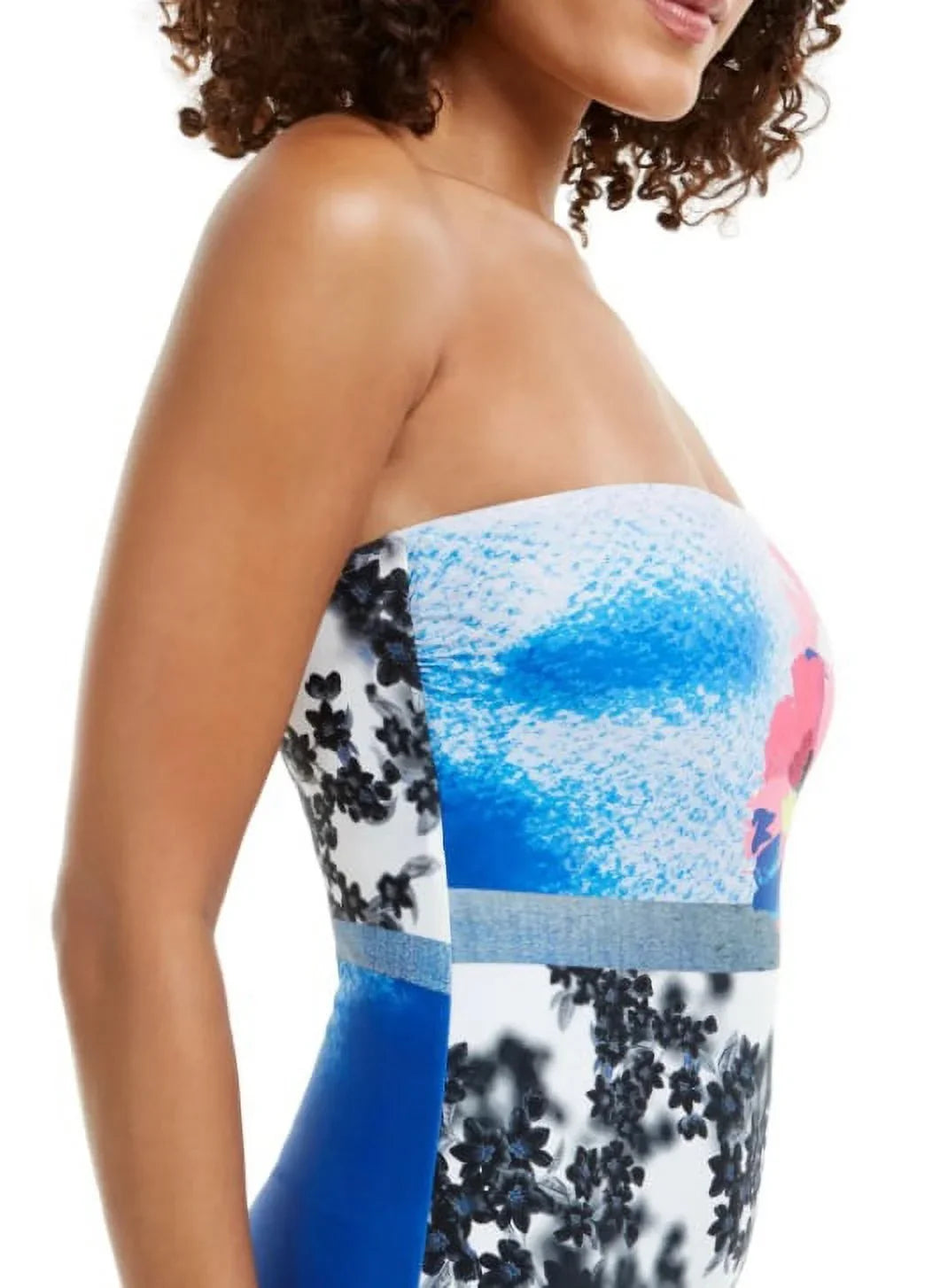 ATLANTIS US Swimsuit, Calvin MULTI 16 NEON Klein One-Piece STRIPES Bandeau