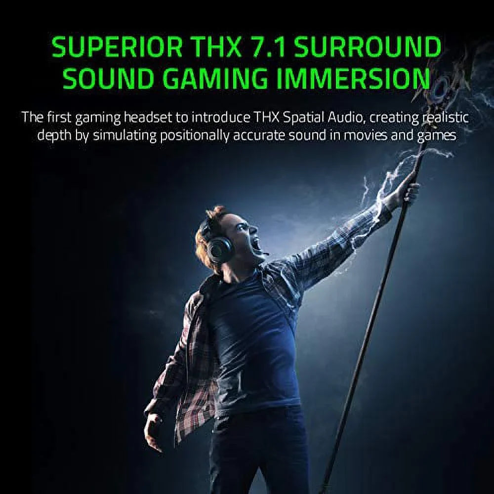 Surround Headset Mic DAC PC Noise Cancelling THX S Razer Xbox - Nintendo PS4 Sound Kraken Series USB Gaming Retractable &amp; Switch PS5 - Edition One M For 7.1 X Tournament Xbox