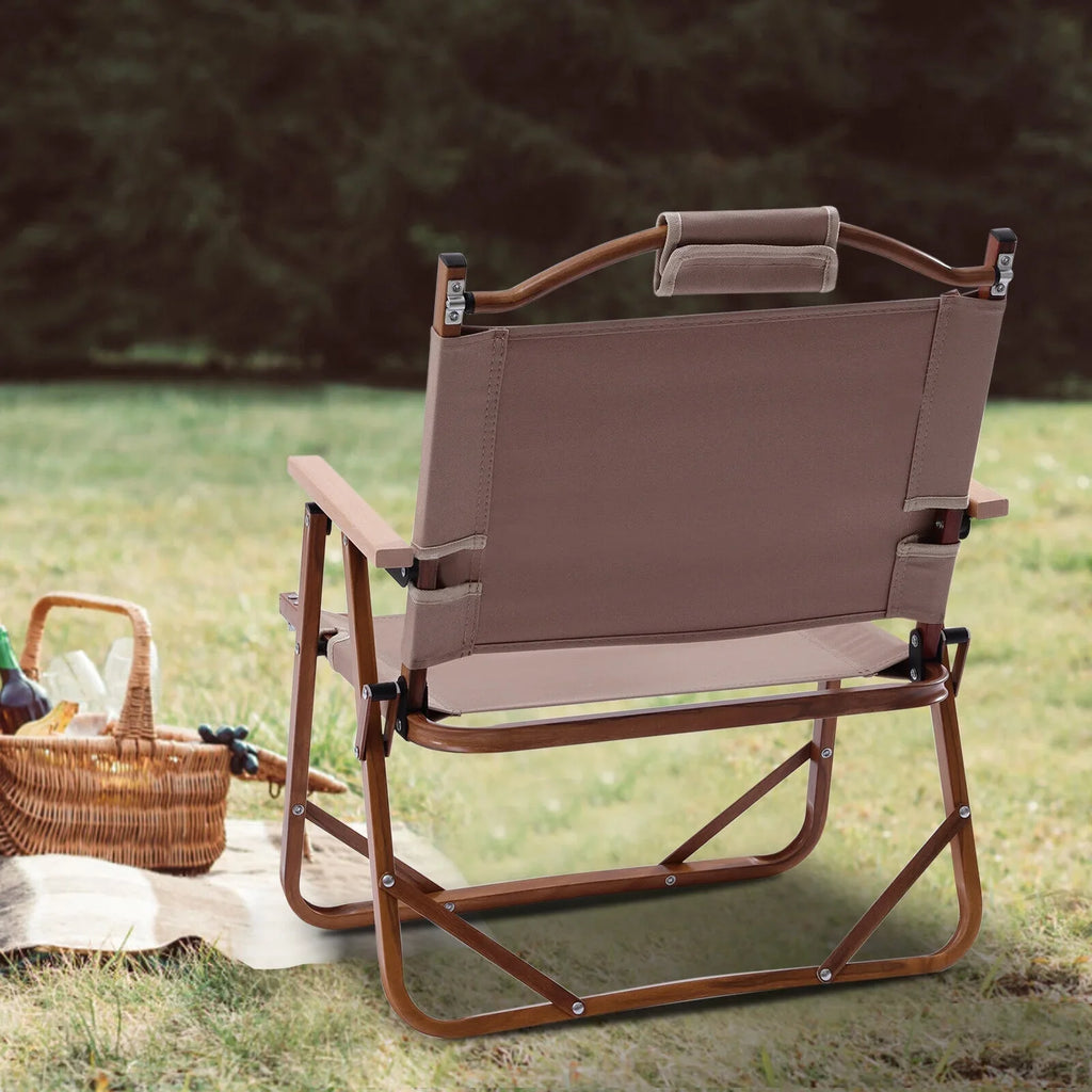 Folding Camping Chair Fabric 600D for Oxford Portable Alloy Hiking Park Aluminum