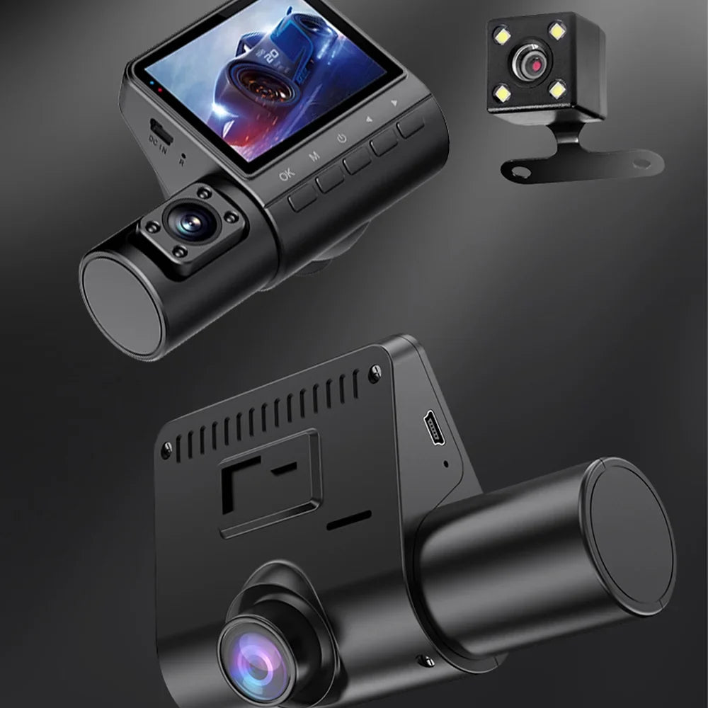 Inside 3-Lens 3-Lens Camera 1080P Rear Dash Pinnaco DVR 2 Cam Rear Screen Nebublu Dash Camera 1080P Inch Dash Camera Dashcam Inch 1080P Support DVR DVR Dash 3-Lens Camera,Inside