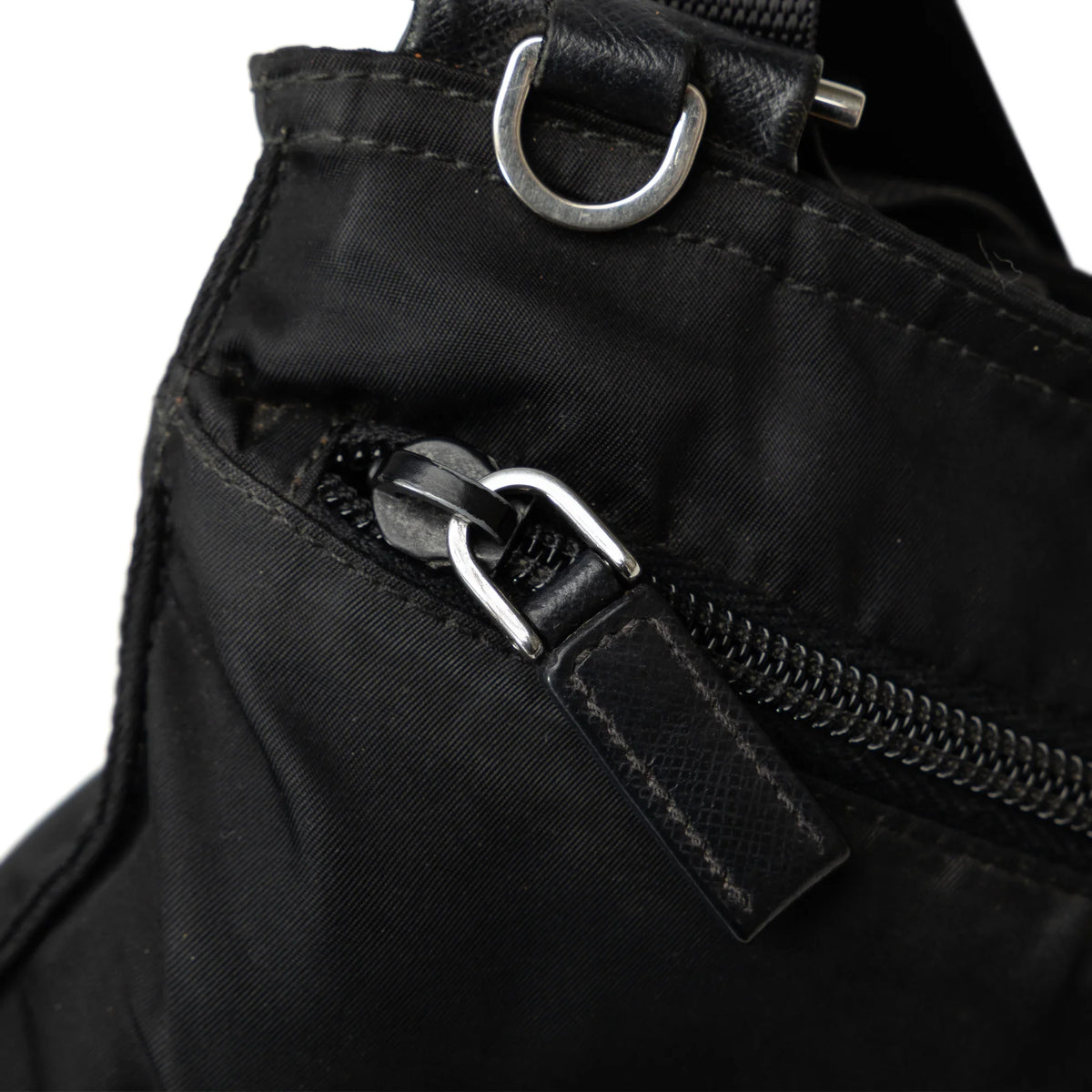 Authenticated Black Pre-Owned Nylon Tessuto Prada Crossbody Fabric Unisex (Good) Bag Crossbody