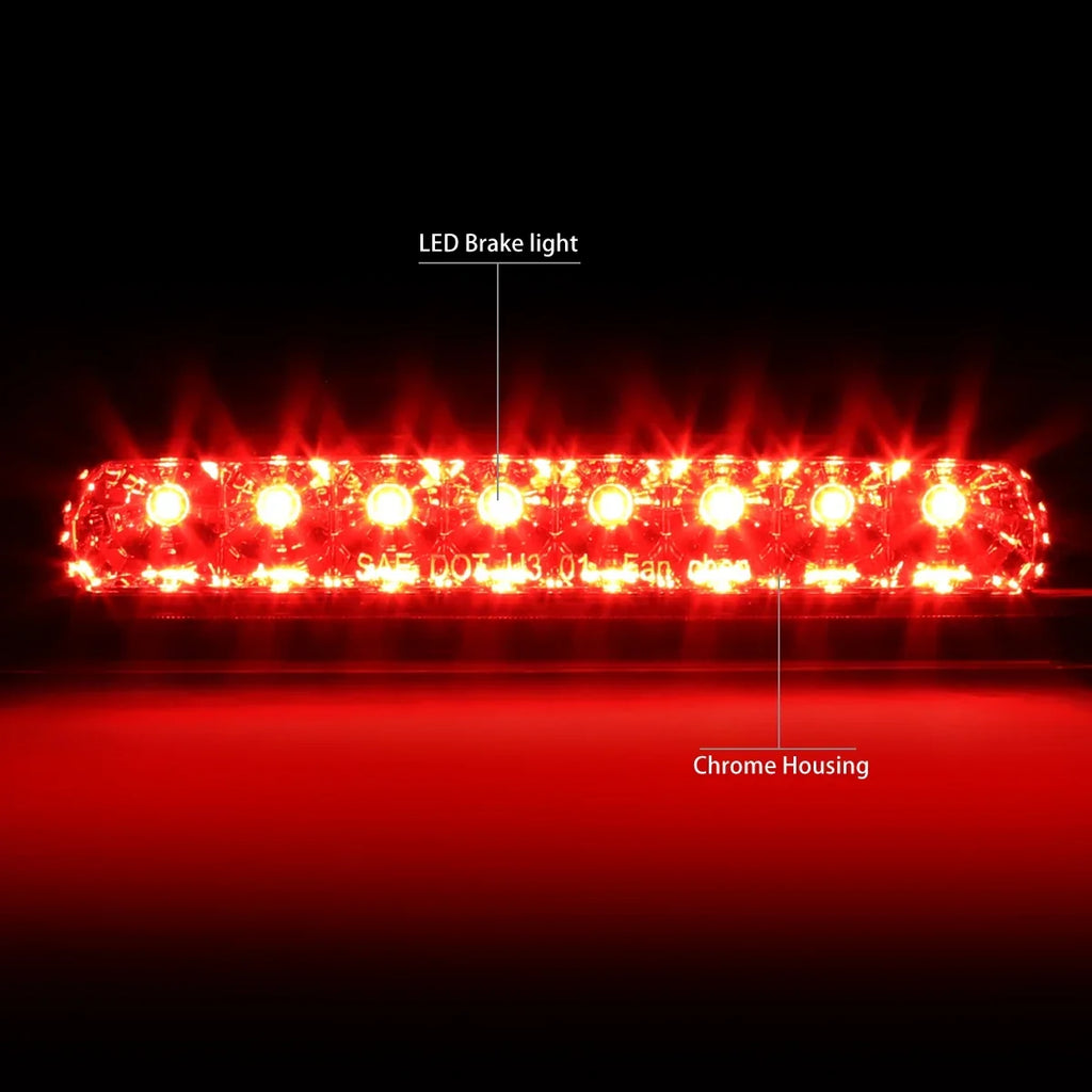 Tail 07 4Runner 2009 to For 04 05 DNA 06 Stop 3BL-4RUNNER03-LED-CH Toyota Motoring Lamp Rear 2003 3rd Housing Light 08 LED N210 Chrome Brake Third