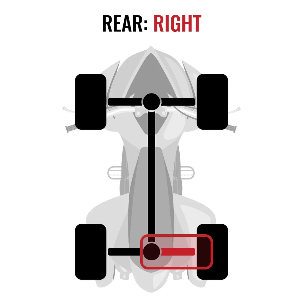 Axle Sixity 1000 4X4 with XT compatible LTD Rear Right Can-Am - Commander 2015