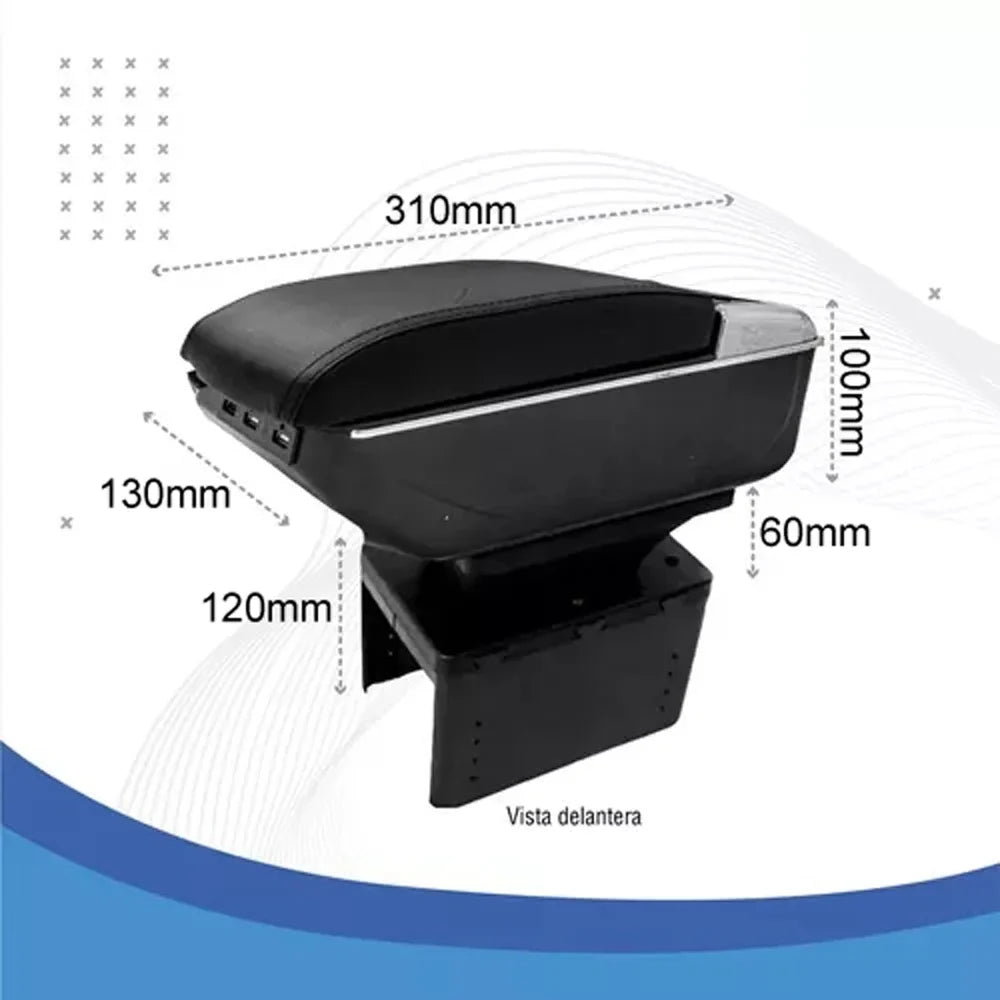 Rest Cushion accessories: armrest USB 7 Car Cushion Cushion Car Universal box,Box Rest Universal Leather Box Rest 7 Cup Armrest 7 USB Universal Leather Nebublu