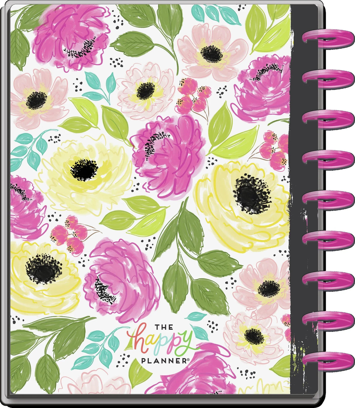 1.37" 2022, 12 Florals, x 9.75" Planner, x Happy Colorful Month The Planner, Classic 8.75"