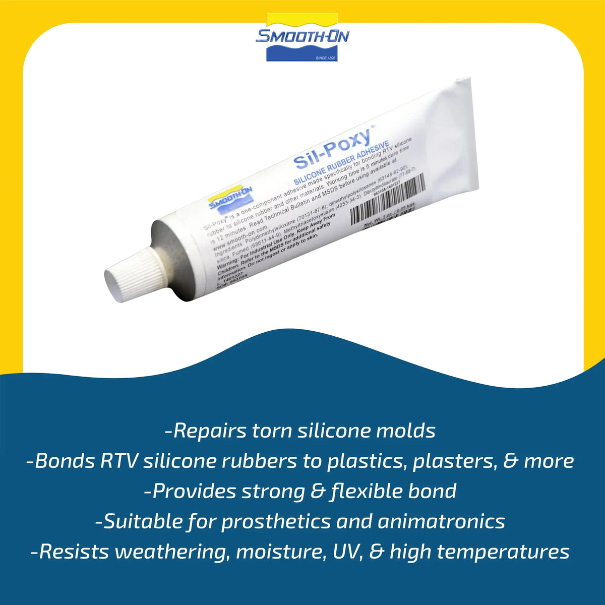 Rubber Tube Silicone - Ounce Adhesive - SIL-Poxy 3