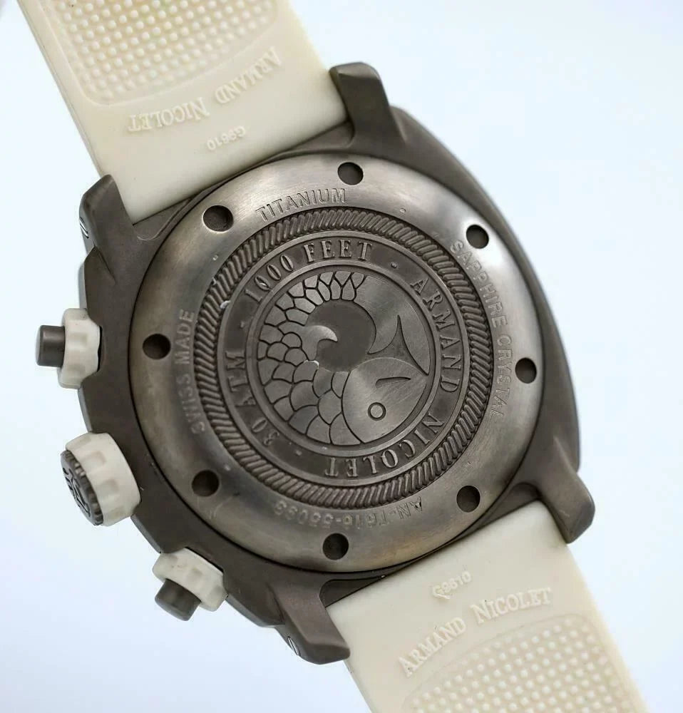 Stainless Nicolet Watch Ivory Armand Rubber Men's Steel Automatic T616B-AG-9610B