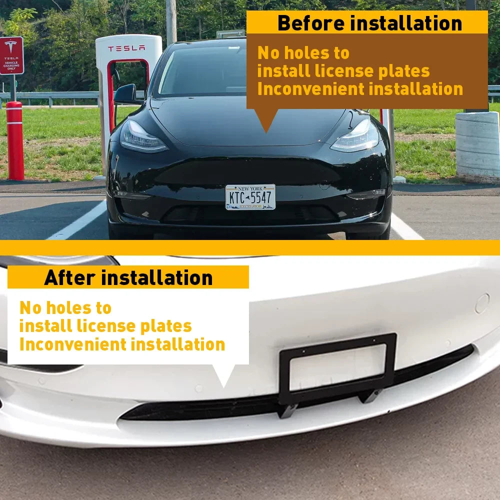 Holder 2017-2023 Frame License Y Plate Model For Tesla Fit Front