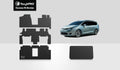 Set All DODGE Grand Compatible - Heavy climate USA) - with Duty ToughPRO Mats in Rubber - (Made 2014 Caravan - Full Cargo Black with