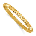 14k Bangle Yellow Gold Auriga and Grooved 6.3mm Men Polished for