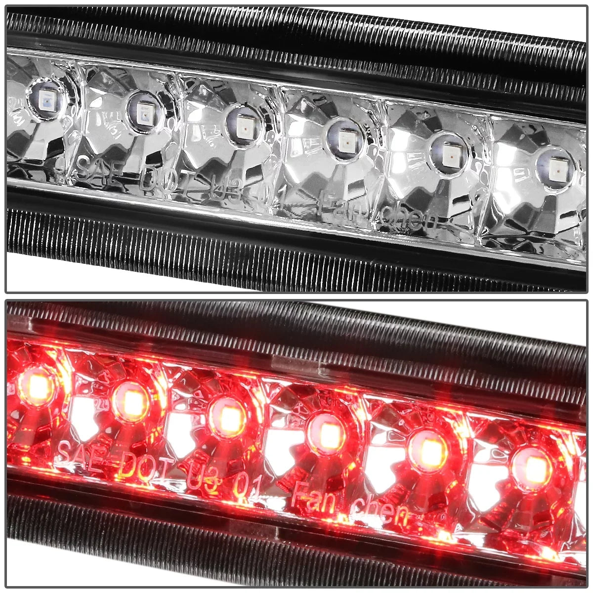 Tail 07 4Runner 2009 to For 04 05 DNA 06 Stop 3BL-4RUNNER03-LED-CH Toyota Motoring Lamp Rear 2003 3rd Housing Light 08 LED N210 Chrome Brake Third