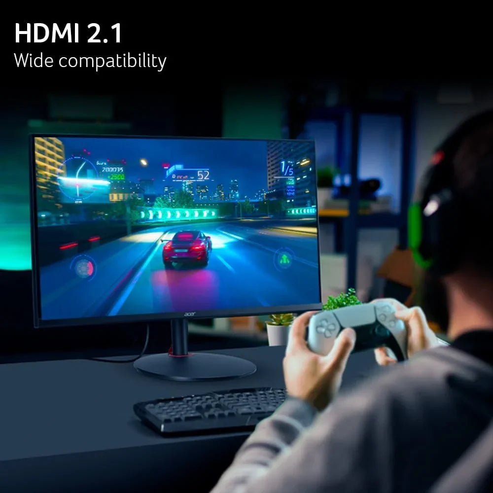 USB, Gaming Premium 144Hz FreeSync DCI-P3 HDMI 2.1x2, HDMI Acer HDR400 32” VESA UHD Delta 2.1 (3840x2160) 4K AMD 1ms DisplayPort, Nitro 90% VBMIIPHZX E<1 Speaker XV322QK Monitor