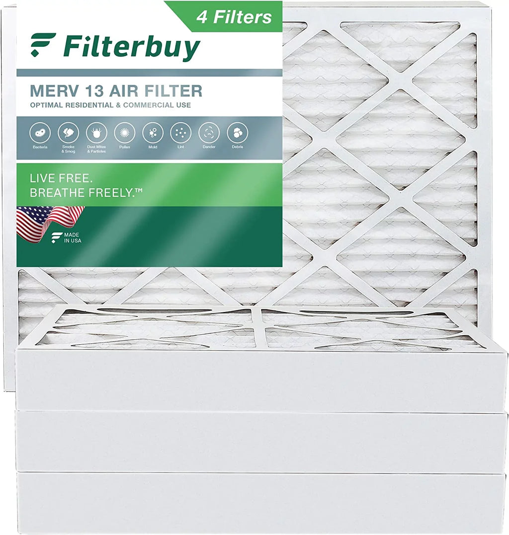 Filters Air AC 13 (4-Pack) HVAC Filterbuy Furnace 12x15x4 Pleated MERV