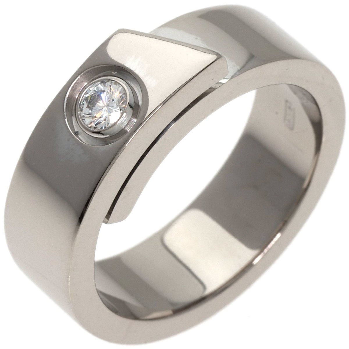 CARTIER Diamond 1P White Pre-Owned Gold, (Good) K18 Ring, #48 Anniversary Women's, Cartier
