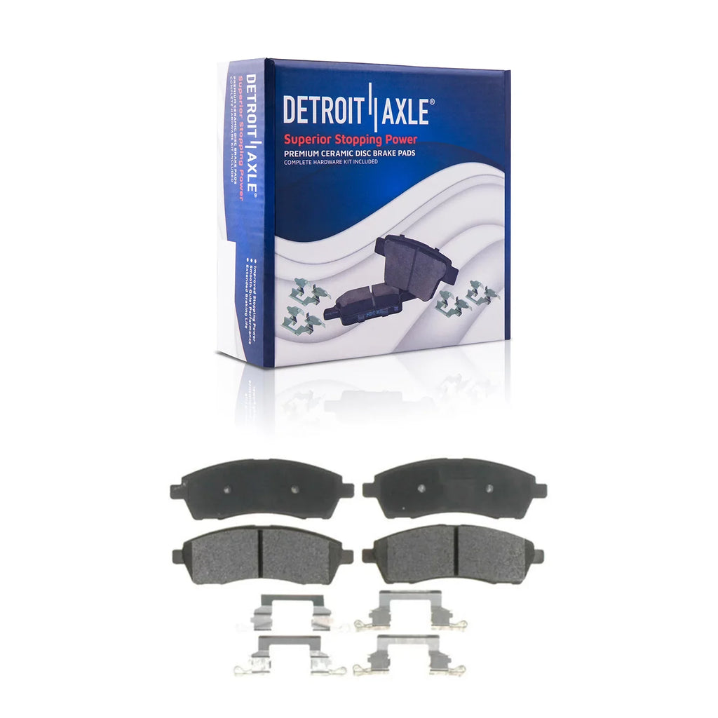 Lugs - 1999 2003 Kit Ceramic Replacement Detroit Brake Duty Super 2004 Drilled 8 2001 Pads Excursion Rear & Rotors 99-04 F-350 Axle Brake 2000 Brakes 2002 for Slotted F-250