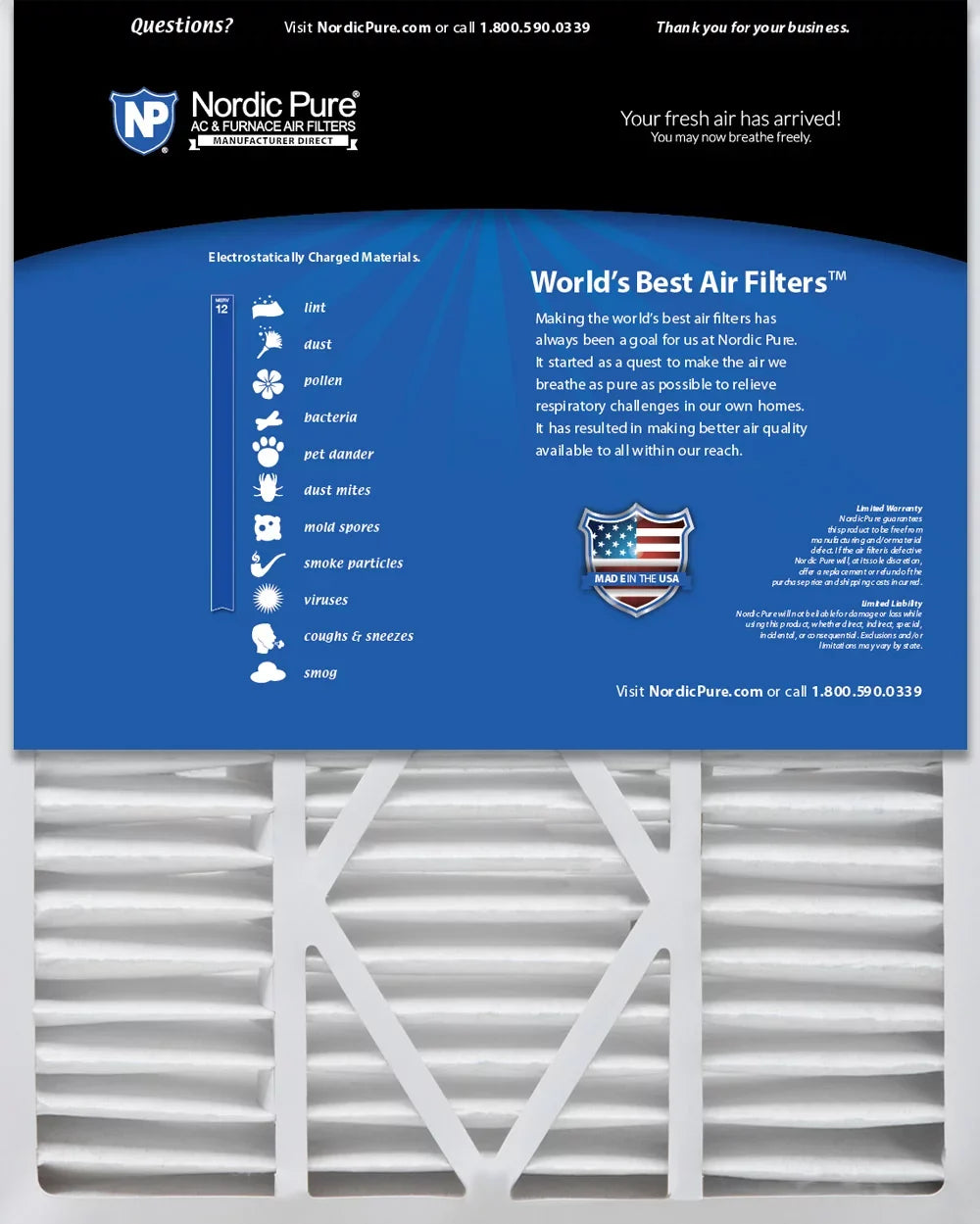 2 (5.25) 1/4 Replacement 12 Goodman/Carrier/Amana Filters Air Pack 16x25x5 MERV