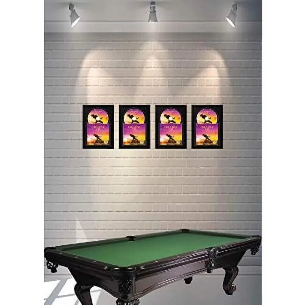 And Black-Black Music X Matting Disc Dia. 7/8-Inch Jukebox With Wall Displays 4 12" Frame Self Hanger Art Double Cover Standing