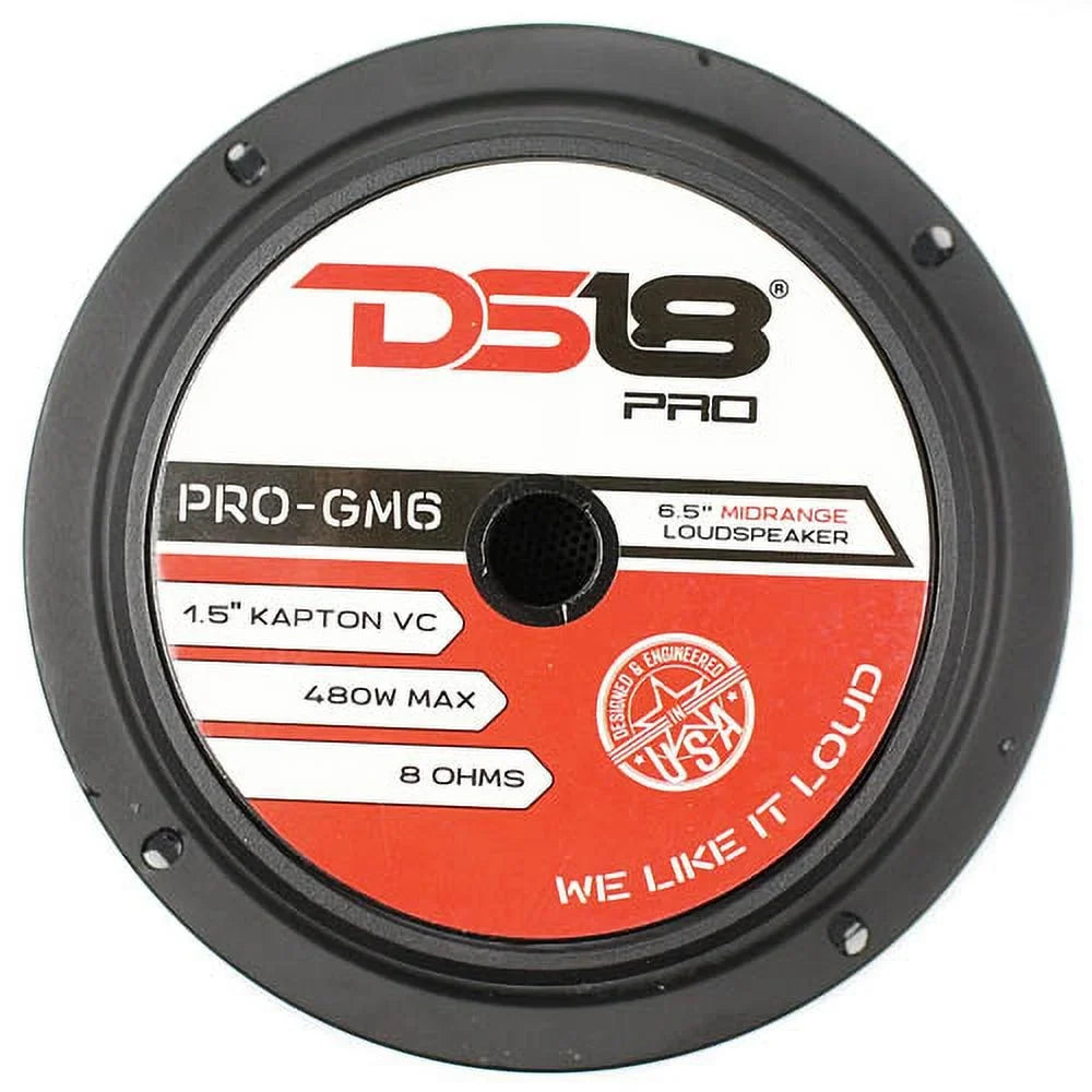 8 DS18-PRO-GM6 GM DS18 Range Ohm 6.5" Door Pro Car/Truck Loudspeaker 480W Mid