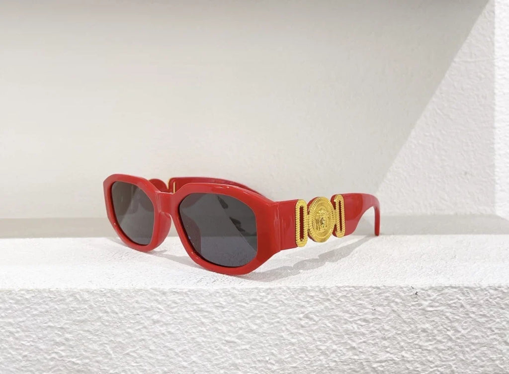 Plastic 53mm/16-140 Adult Geometric Unisex's Red VE4361 Sunglasses Versacce