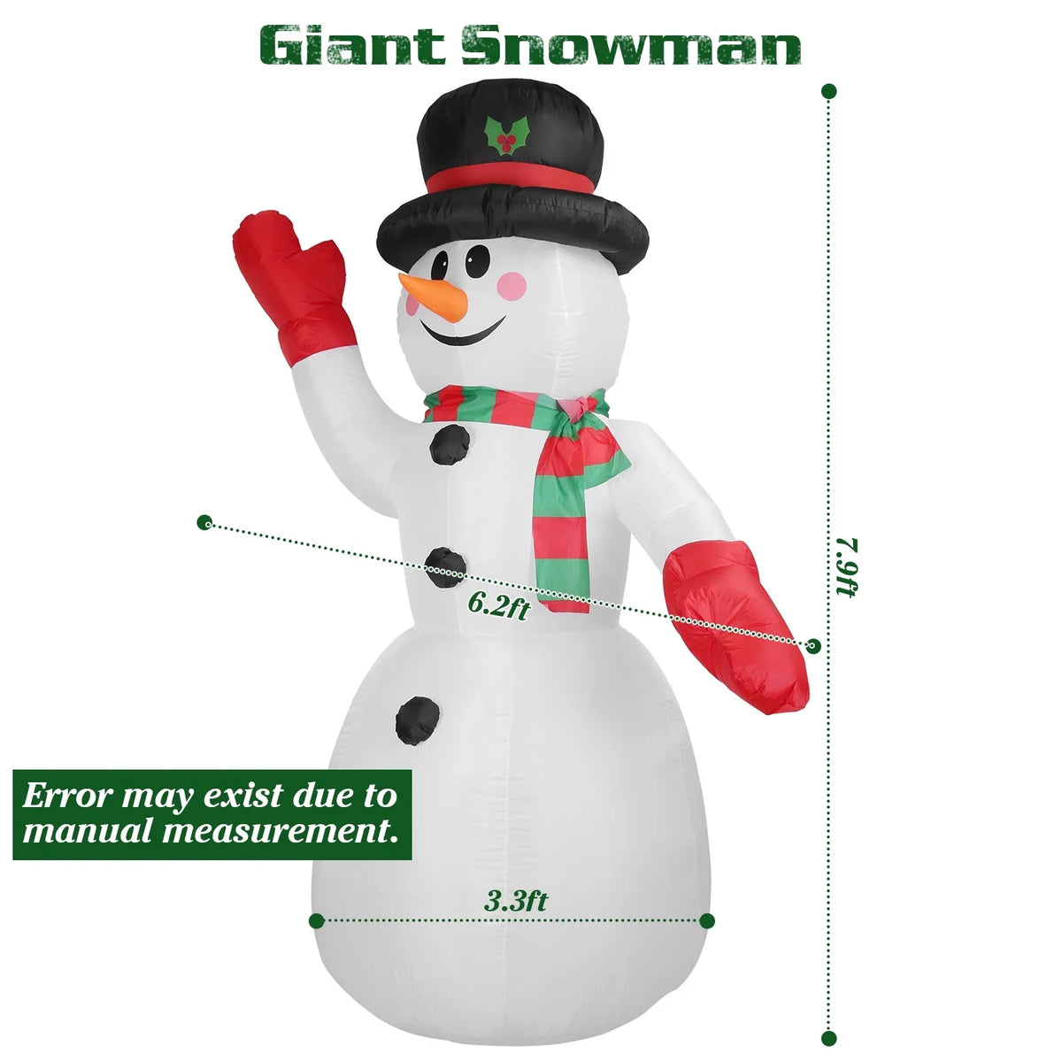 Light for Huge Lawn Holiday Blow Inflatable Up Yard Holiday iMountek Snowman Decor Party 7.9ft Giant Up Snowman, Decoration, Winter Yard Christmas Garden