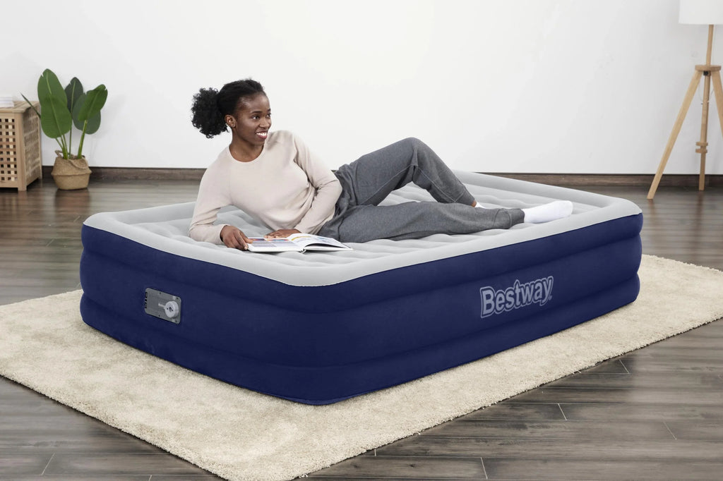 Full Pump, Air Bestway Coating AC 15" Mattress Built-in Antimicrobial with Tritech