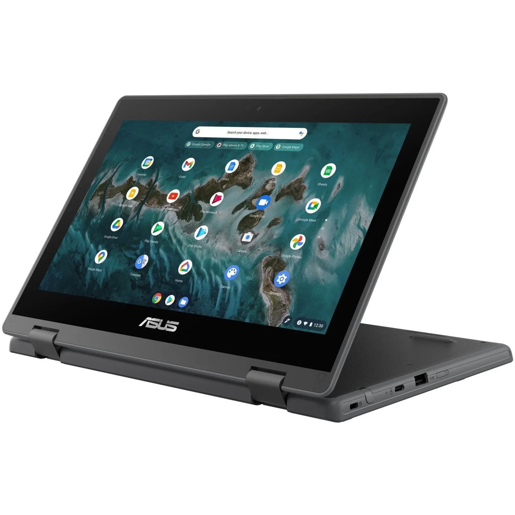 SSD, 11.6" Flip Celeron Asus Chromebook CR1100FKA-YZ184T 64GB N5100, ChromeOS, Touchscreen, Intel