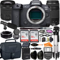 Mount SanDisk 2 with 75-300mm Accessory RF24-105mm Mirrorless + + 32GB R5 Pack Lens ZeeTech + Canon Adapter Camera + EOS