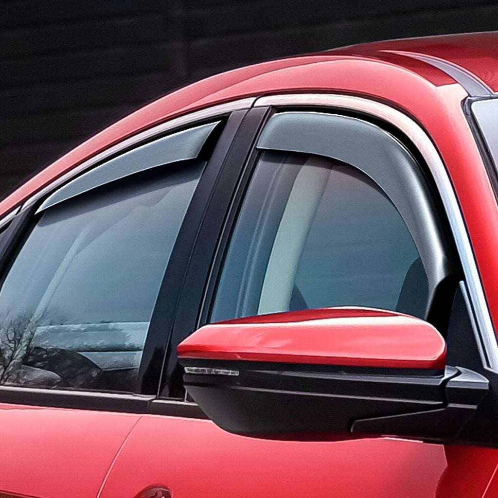 for Extra 2016-2021 in-Channel Sedan, Window 4 Glass Pieces Durable Window Guards Visors, Honda - Rain Voron Vent Deflectors, 200508 Civic