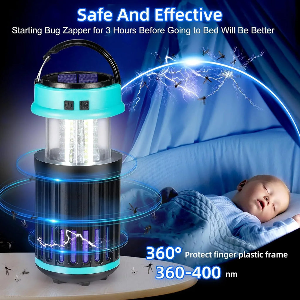 Solar exterior G·PEH Indoor Trap 3 in Zapper Camping Mosquito 1 Bug Emergency exterior with Zapper Home, Rechargeable Backyard, Zapper Waterproof, Home, Bug for Bug for Zapper, Fly Light