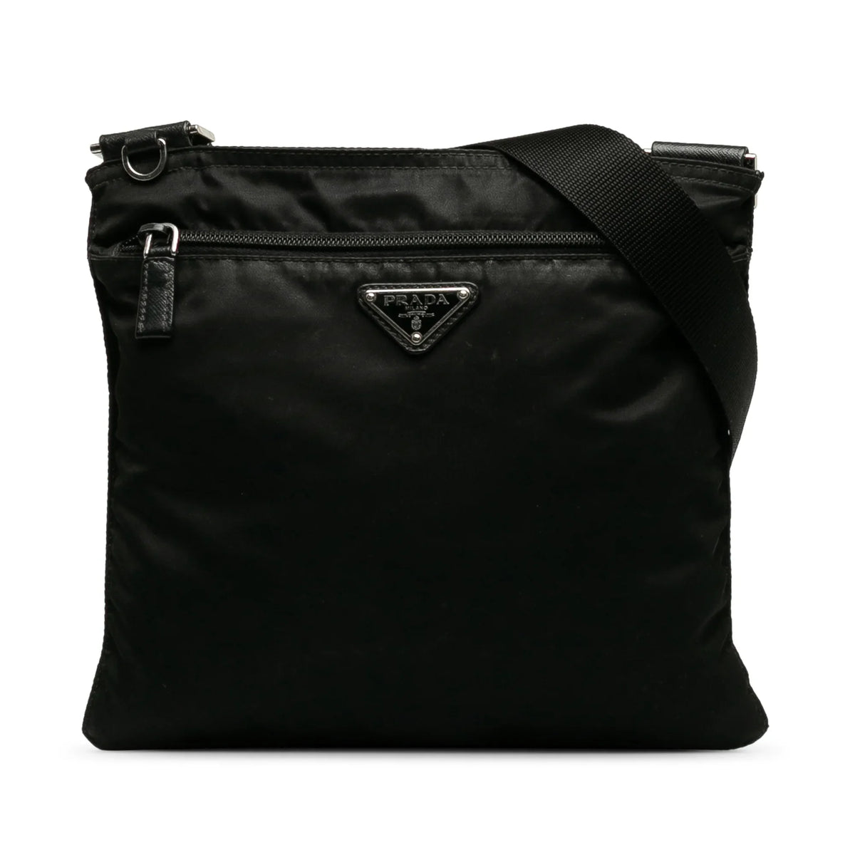 Authenticated Black Pre-Owned Nylon Tessuto Prada Crossbody Fabric Unisex (Good) Bag Crossbody