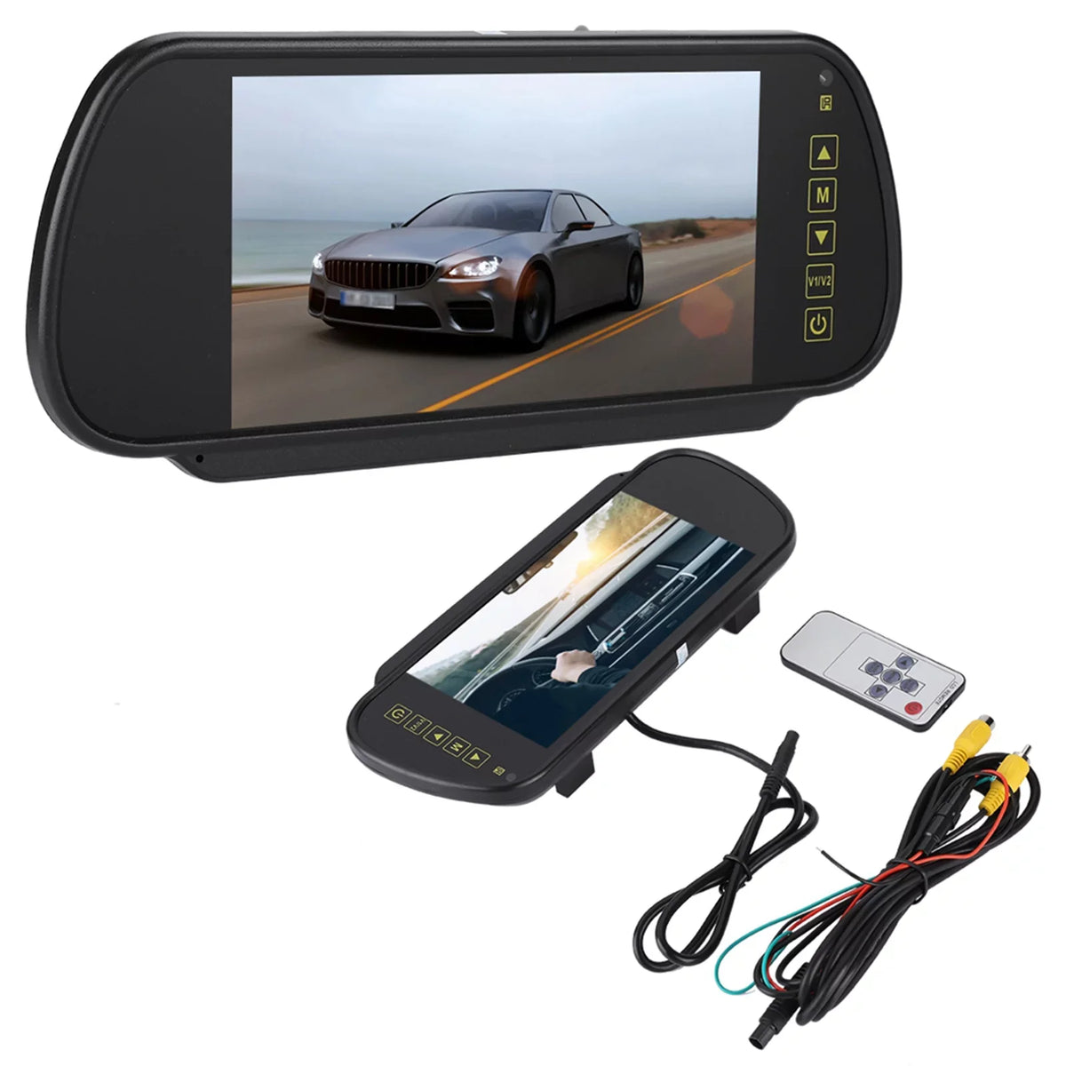 Auto Camera Mirror-7inch With Mirror Car Durlclth Bracket Rearview View Dimming Rearview Monitor LCD Rear
