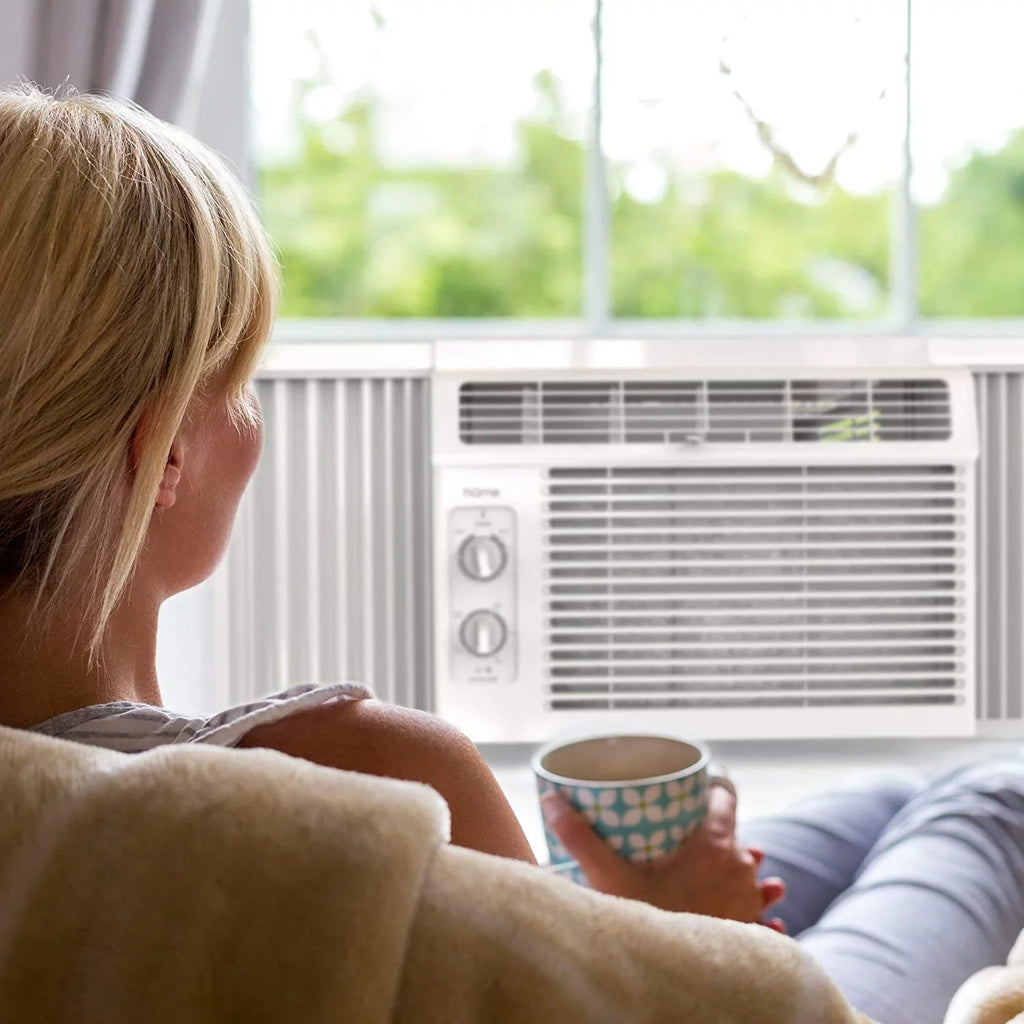 '- 5000 Easy Sq. Bedroom 2 Conditioner Compact Window Air Speeds, 2 150 to Ideal up for Washable with Fan AC - Unit BTU Filter, Speeds Reusable hOmeLabs and Mechanical Rooms Cooling Ft. Control