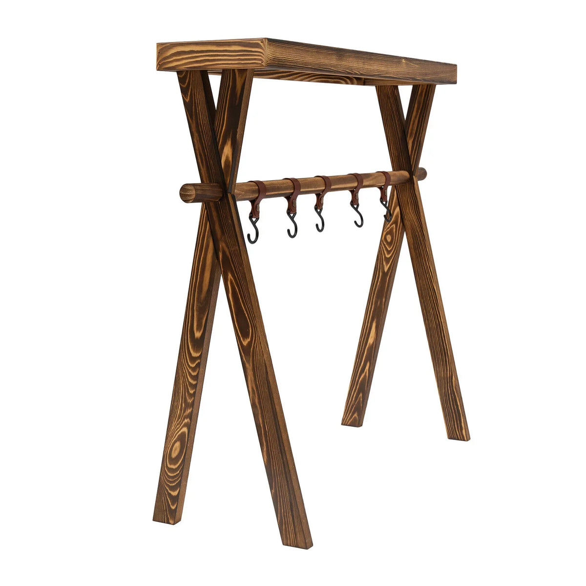 Miumaeov Portable Wooden for Shelf Picnic, Rack Table Grill Rack exterior Storage BBQ Picnic Camping,