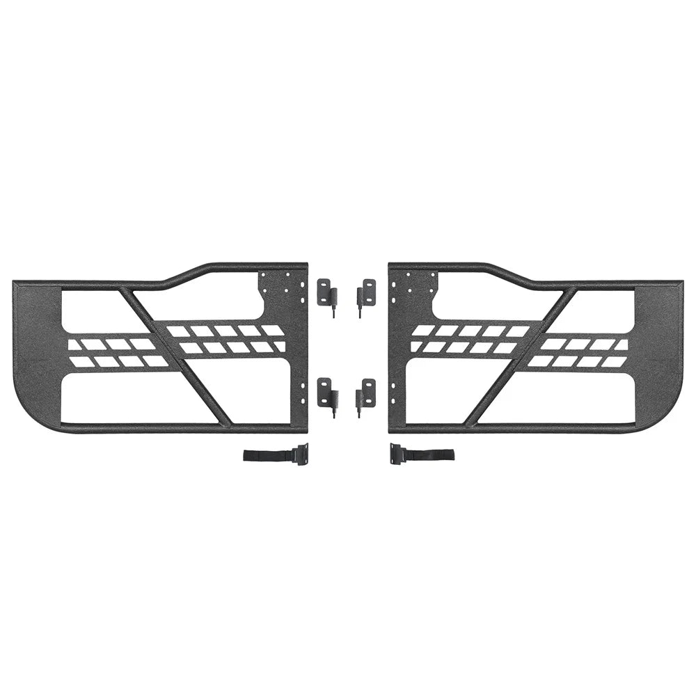 Guards Tubular Road JL Door Black 2018-2023 2-Door Hooke Wrangler Steel Half Frame Jeep Fit